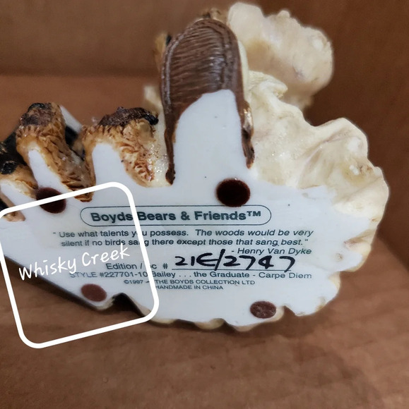 🐻🎓 Boyds Bears Retired "Bailey The Graduate" Figurine - Picture 2 of 10